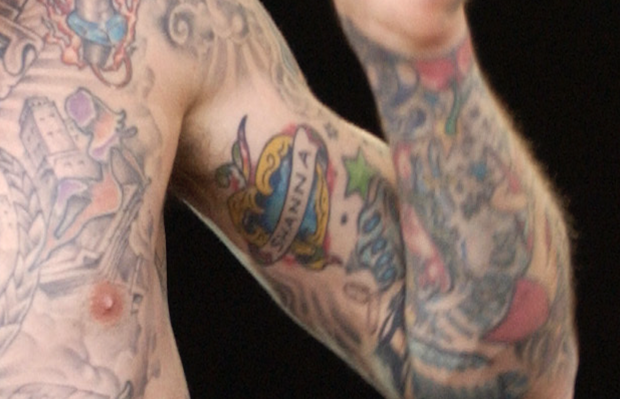 Whoa! Travis Barker Got Kourtney's Name Tattooed on His Chest